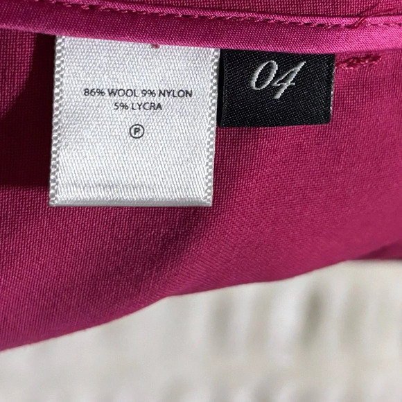 MONIKA CHIANG Elegant Hot Pink Wool Blend Trouser - Picture 10 of 14